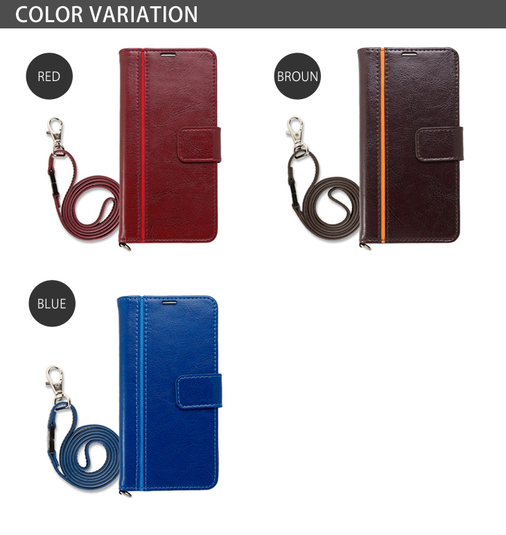 Hy+ AQUOS EVER(アクオスエバー) SH-02J SHV37 SH-M04本革レザー ケース 手帳型  (ネックストラップ、カードポケット、スタンド機能付き)