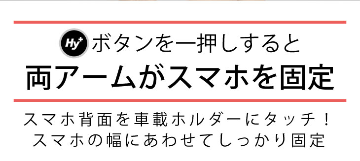 Hy+ スマートフォン用 ワンタッチ式車載カーマウントホルダ スマホホルダー HY-HLD4(エアコン吹き出し口取り付けタイプ)
