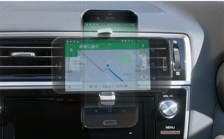 Hy+ スマートフォン用 ワンタッチ式車載カーマウントホルダ スマホホルダー HY-HLD4(エアコン吹き出し口取り付けタイプ)