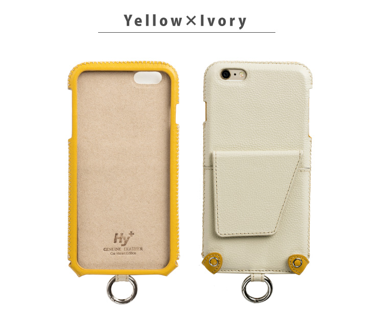 Hy+ iPhone6 plus、iPhone6s plus 本革レザーケース  (ICカードホルダー、カーマウントプレート内蔵、スタンド機能付き)