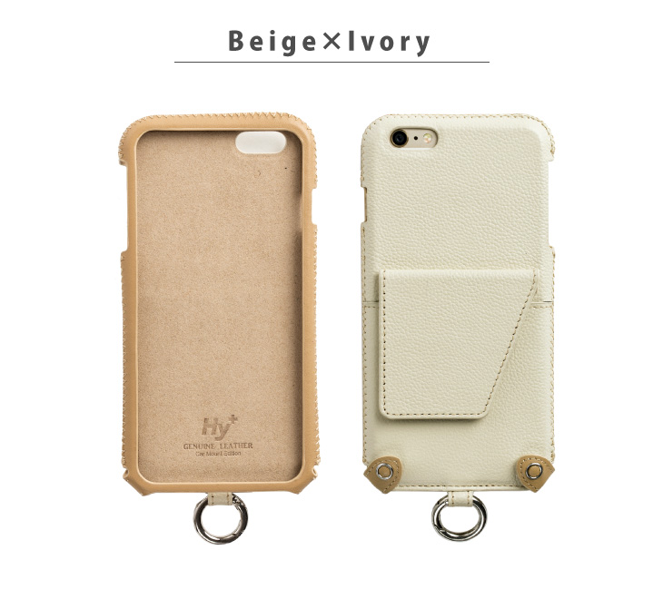 Hy+ iPhone6 plus、iPhone6s plus 本革レザーケース  (ICカードホルダー、カーマウントプレート内蔵、スタンド機能付き)