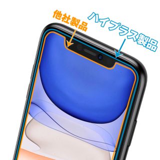 iPhone11 11Pro 11ProMax用 強度3倍の強化ガラスで液晶を全面保護するガラスフィルム　