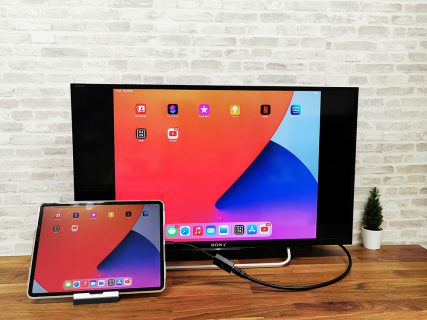 iPad Pro 12.9インチ(第4世代)をテレビにミラーリング出力させてみました（Type-C to HDMI変換アダプターHY-TCHD8）