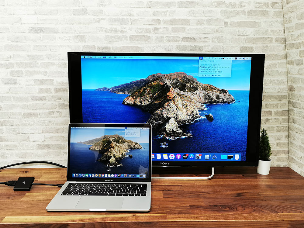 Macbook Pro 2018 モニター接続のみ