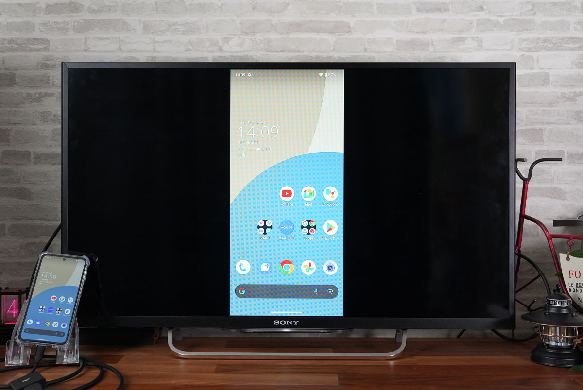 AQUOS sense9 SH-53E SHG14 SH-M29をミラーリングしてテレビに出力させ