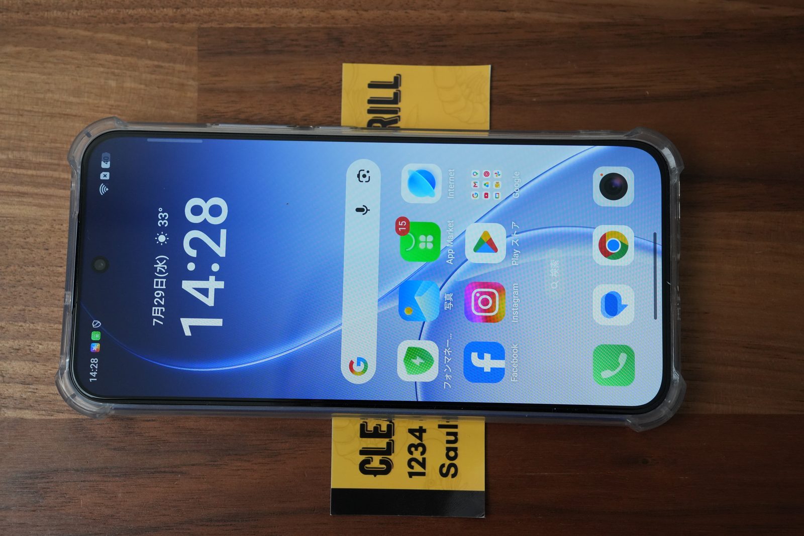 OPPO Reno15A ケース 平置き 背面 浮く カード