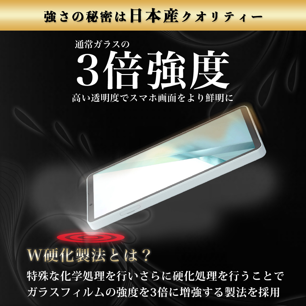 Xperia 10 VIII ガラスフィルム の使用イメージ2